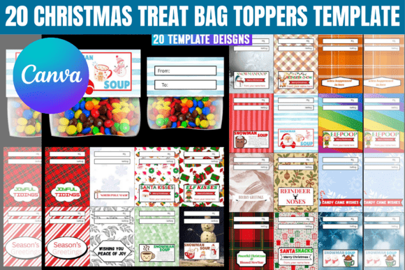 20 Christmas Treat Bag Toppers: Festive Designs for Every Occasion