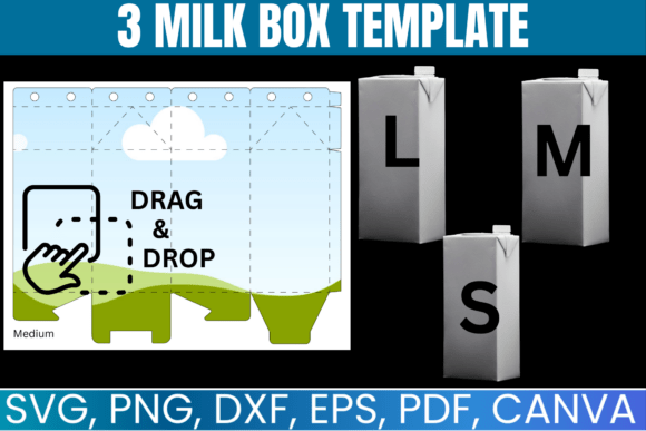 3 Milk Box Canva Template Bundle: Your DIY Packaging Solution