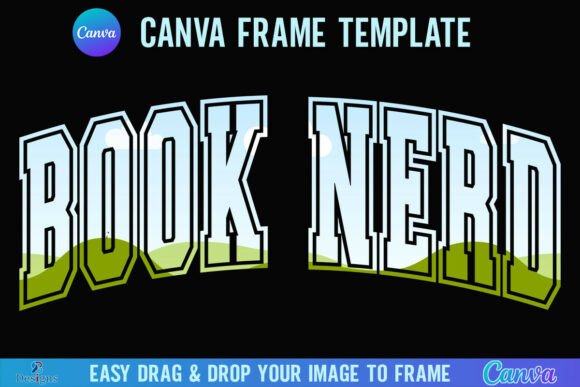 Book Nerd Canva Frame: A Bookish Varsity Design Asset