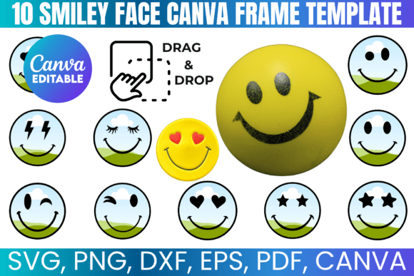Brighten Your Designs with 10 Smiley Face Canva Frame Templates
