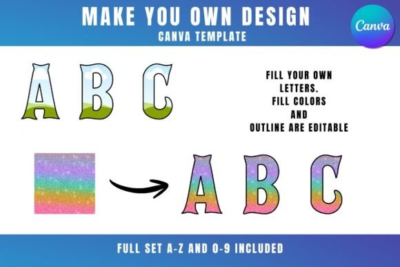 Canva Alphabet & Numbers Frame a-Z: Elevate Your Visuals