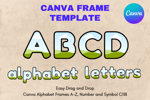 Canva Letters Frame Alphabet Template118: Your Go-To for Custom Sublimation