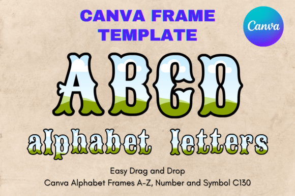 Canva Letters Frame Alphabet Template130: Elevate Your Brand's Visuals