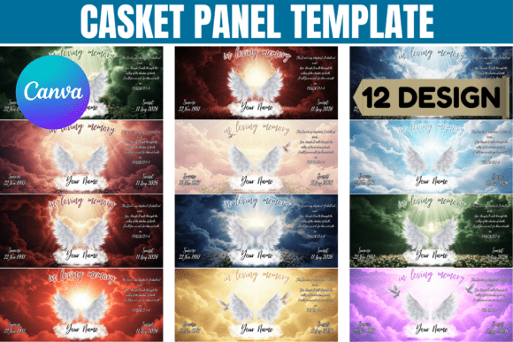 Casket Panel Template, Green Casket Panel: A Gentle Tribute