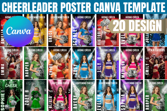 Cheerleader Poster Canva Template: Elevate Your Team Spirit
