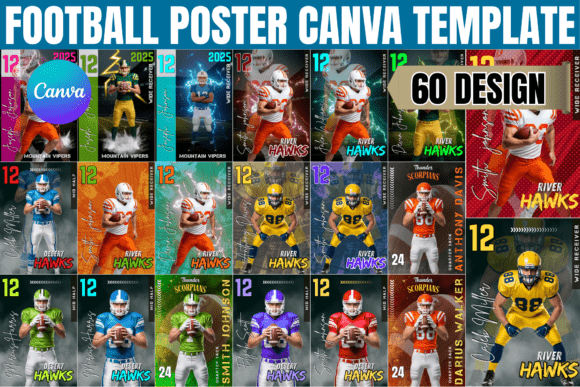 Create Professional Football Posters with This Canva Template