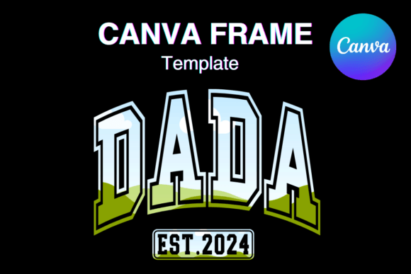 DADA Canva Frame Template Varsity Sport: A Digital Asset for Bold Branding