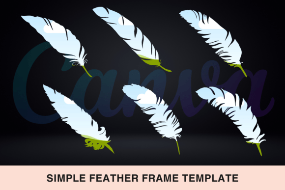 Elevate Your Photos with the Simple Feather Canva Frame Template