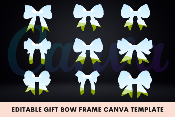 Elevate Your Presents: The Editable Gift Bow Frame CANVA Template