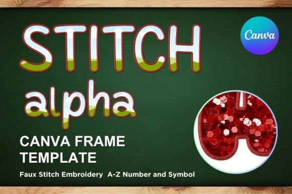 Faux Embroidery Canva Frame Letters: The Digital Craft Aesthetic