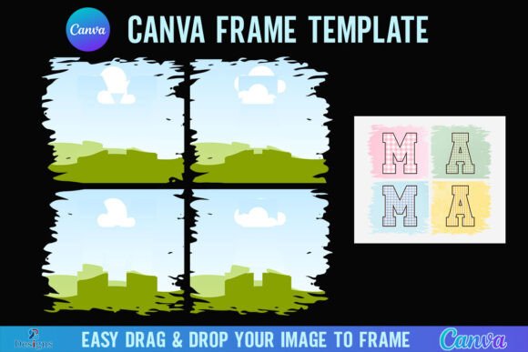 Mama Brushstroke Canva Frame: Adding Distressed Texture