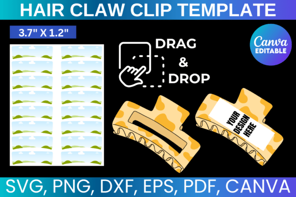 Modern Edge: Integrating the Hair Claw Clip Editable Template into Your Projects