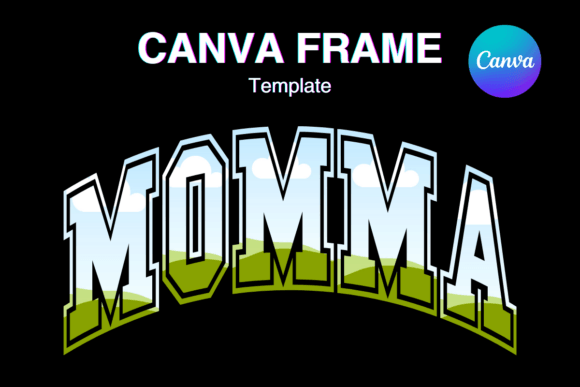 MOMMA Canva Frame Template: Varsity Sport Design