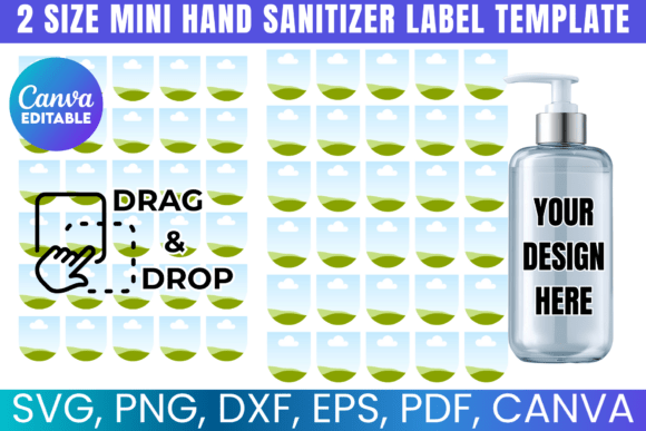 Practical Labels: 2 Size Mini Hand Sanitizer Label Template
