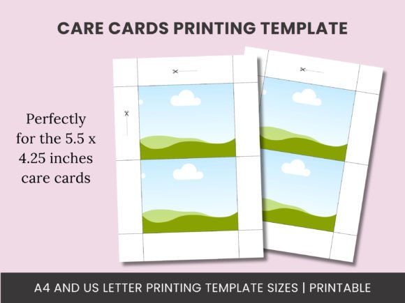 Professional Care Cards Canva Print Template for Home Printing