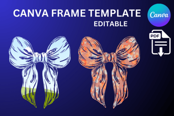 Ribbon Canva Frame Coquette Bow Bun: A Design Asset Unpacked