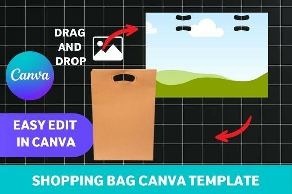 Shopping Bag Canva Template: Design Your Own Brand Packaging