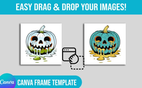 Spooky Pumpkin Canva Frame: Instant Halloween Magic