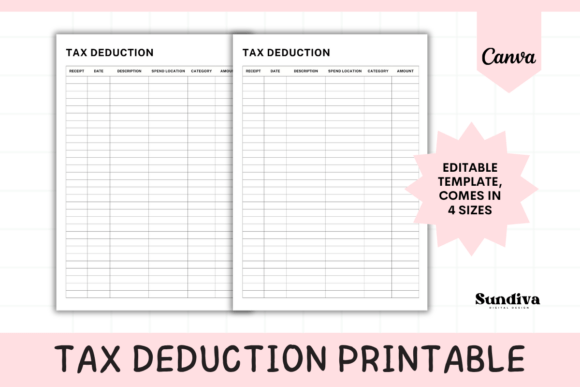 Tax Deduction Tracker Canva Template 3: Your Financial Command Center