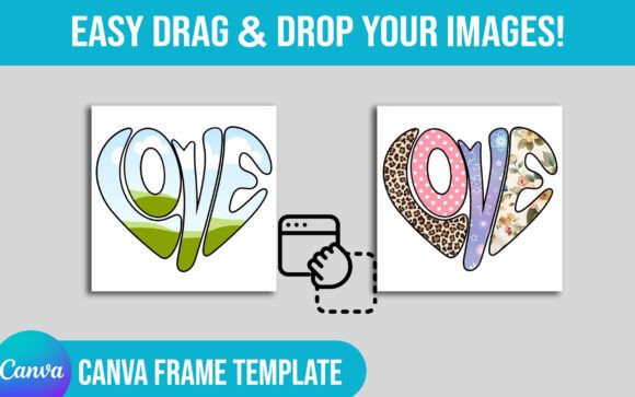 Trendy Valentine's Day Love Canva Frame: Your Design Shortcut