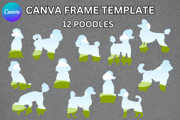 Unleash Your Creativity with the Poodle Canva Frame Template
